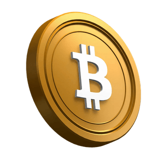 Bitcoin (BTC)-mønt vippet i hero-sektionens design